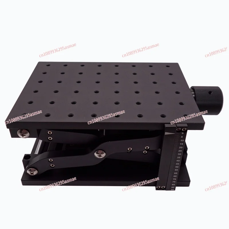 Professional Z-Axis Precision Linear Stage | Scissor-Type Mini Worktable for Laser Marking Experiment (Black/Silver)