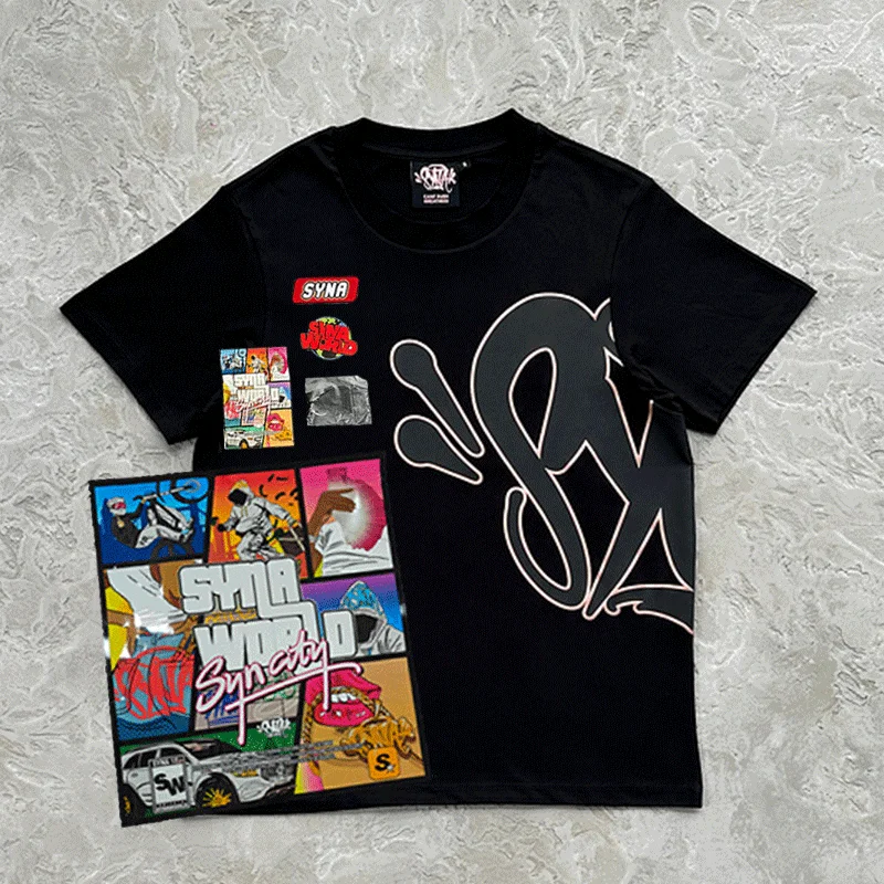 

Fashion Street styl Sy-World T-shirt Clothing y2k Harajuku Hip Hop Casual Men / Women Short Sleeve Tees / Shorts [PS: Not a set]