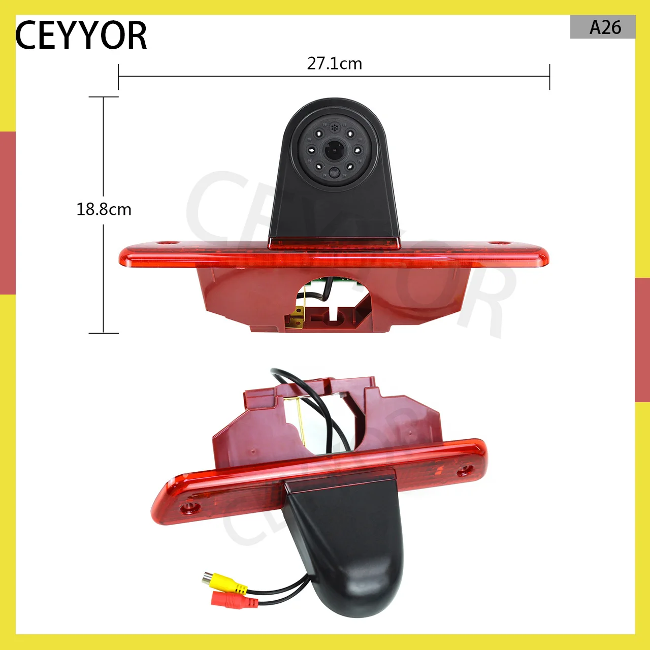 

High-definition brake light camera, reversing camera, suitable for Peugeot Expert, Citroen Jumpy/Toyota ProAce models