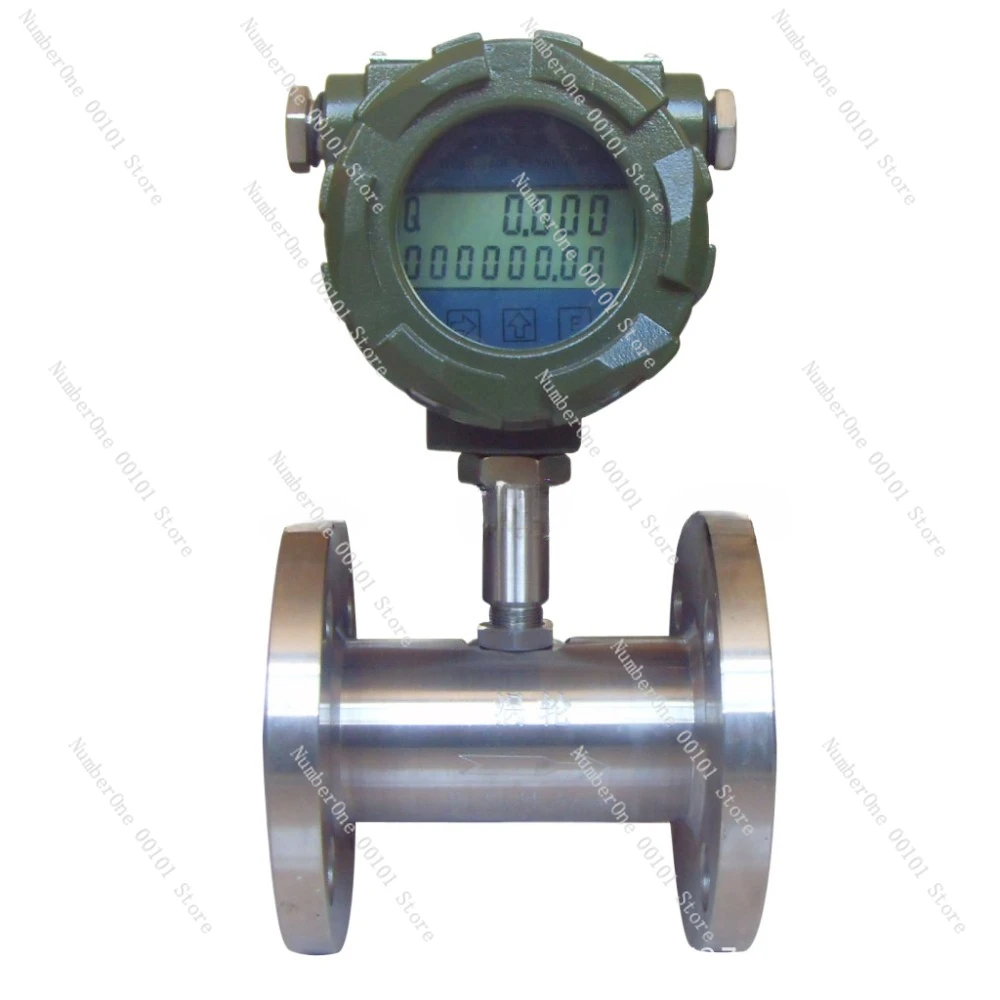 Liquid Turbine Flowmeter Stainless Steel Flange Connection Liquid Crystal Display, RS485, 4-20mA Output