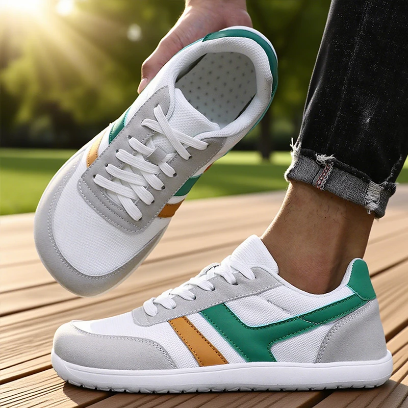 Tenis De Hombre Wide Toe Box Barefoot Shoes Minimalist Breathable Comfortable Outdoor Walking Shoe Sports Casual Blue Shoes 2025