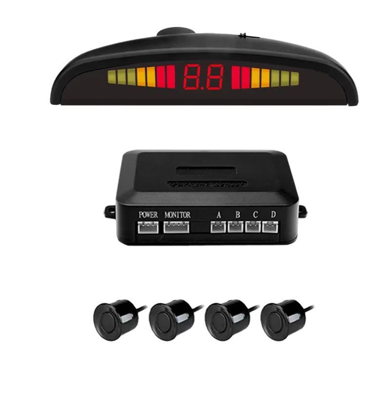 2/4/6/8 Probes LED Parking Sensor System Backlight Parktronic Monitor Display Kit Backup Detector Assistant