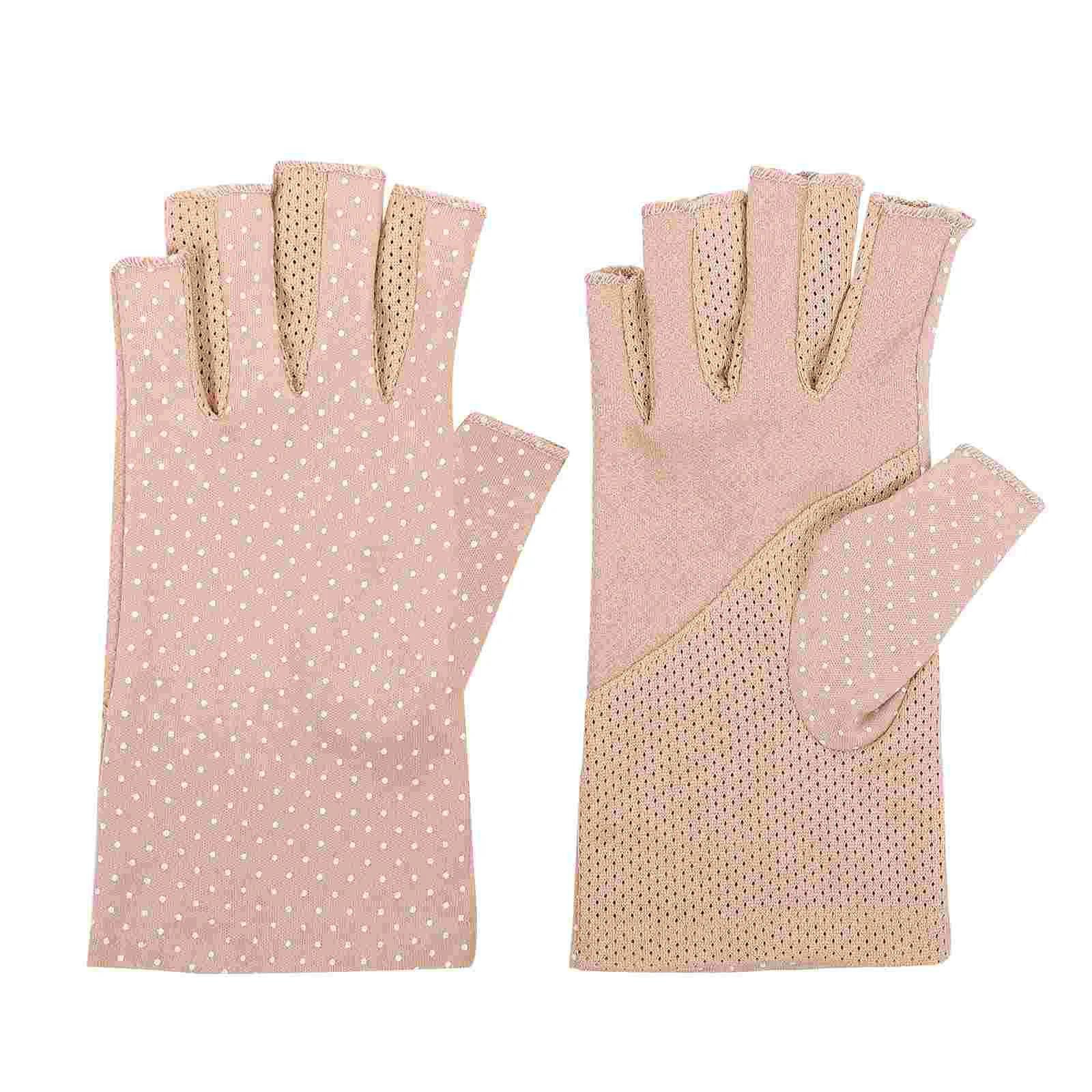 

Work Gloves Women Fishing Sunblock Fingerless Anti-UV for Driving Outdoor Half Cycling Man Protection