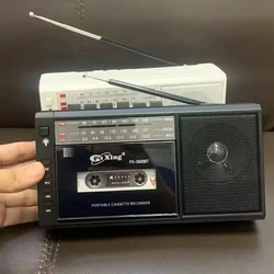 Portable Vintage Retro USB AM/FM/SW Multiband Radio Stereo Wireless Bluetooth Mp3 Audio Cassette Tape Player Recorder AM Radio