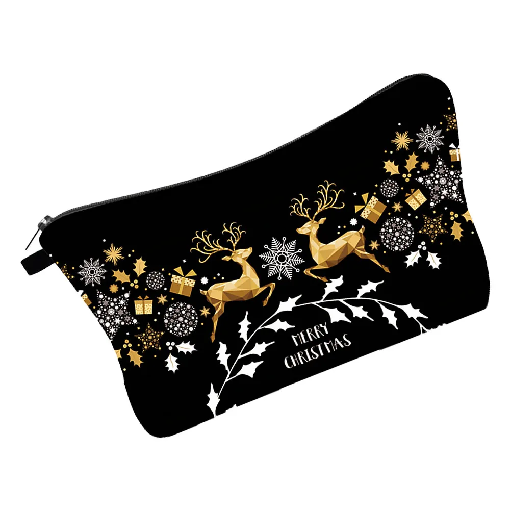 

Cute Christmas Pouch 2023 Stylish Makeup Bag Travel Toiletry Organizer Durable Zipper Storage Bag For Kids Adults