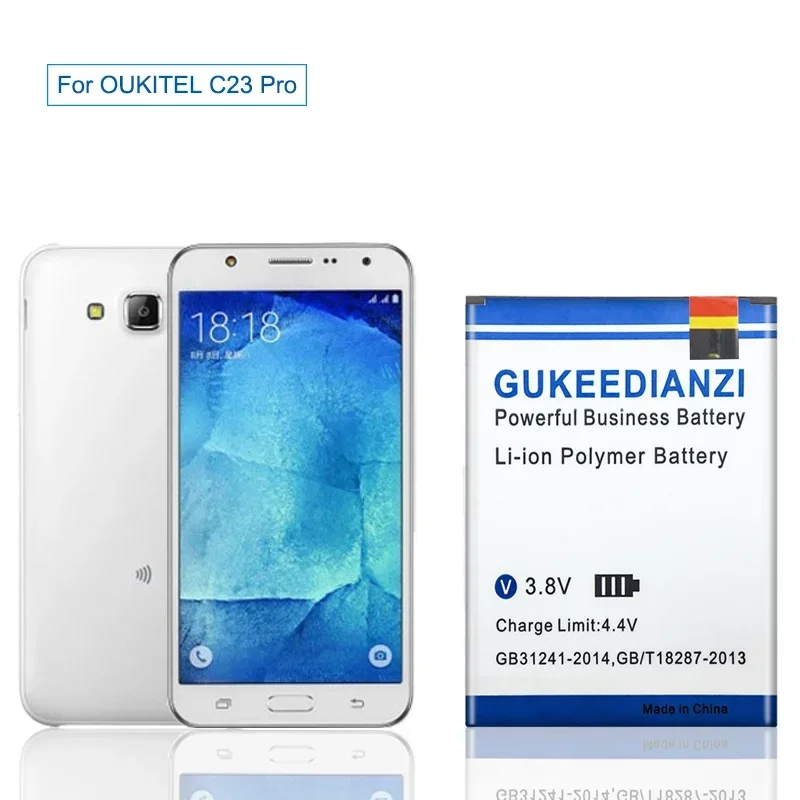 GUKEEDIANZI Battery for OUKITEL, 6600mAh, C23 Pro, C23Pro