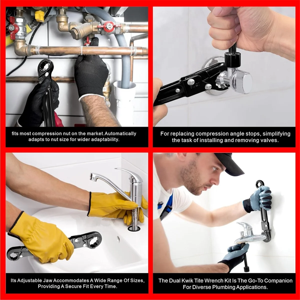 

L33A_Plumbing Tools,Angle Stop Wrench for Easy Angle Stop&Supply Nut Installation-A Must-Have for Plumbers'Plumbing Tools 1PC