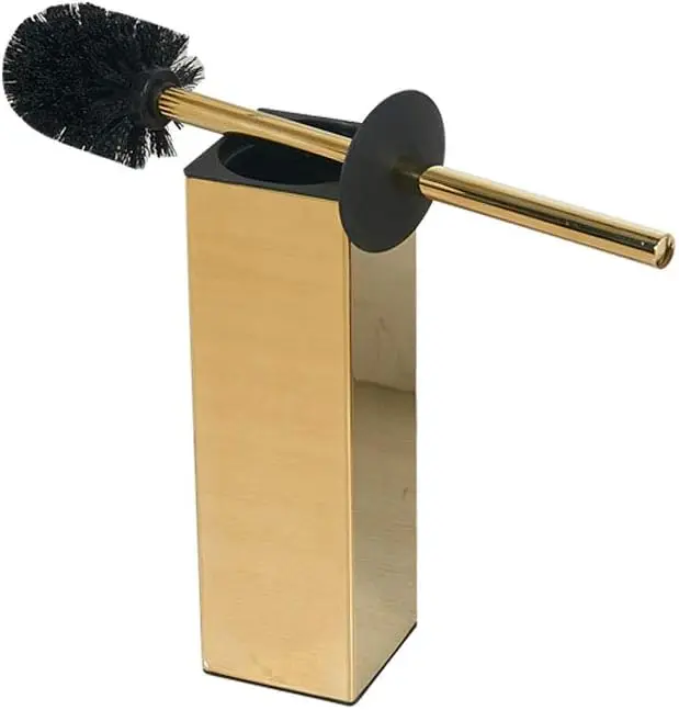 

Freestanding Solid Stianless Steel 304 Toilet Bowl Brush and Holder for Bathroom Storage and Organization - Space Saving, Sturdy