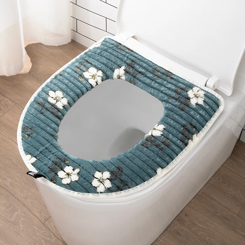 Winter Fleece Toilet Seat Cushion, Thickened and Warm, Universal, Skin-Friendly, Anti-Cold, Non-Slip, and Stain-Resistant