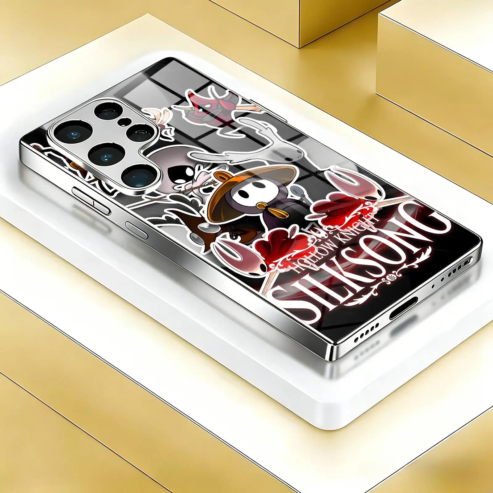 Hollow Knight Silksong  Phone Case For Samsung S26 S25 S24 S23 S22 S21 Plus Ultra Note20 Electroplated glass Phone Case