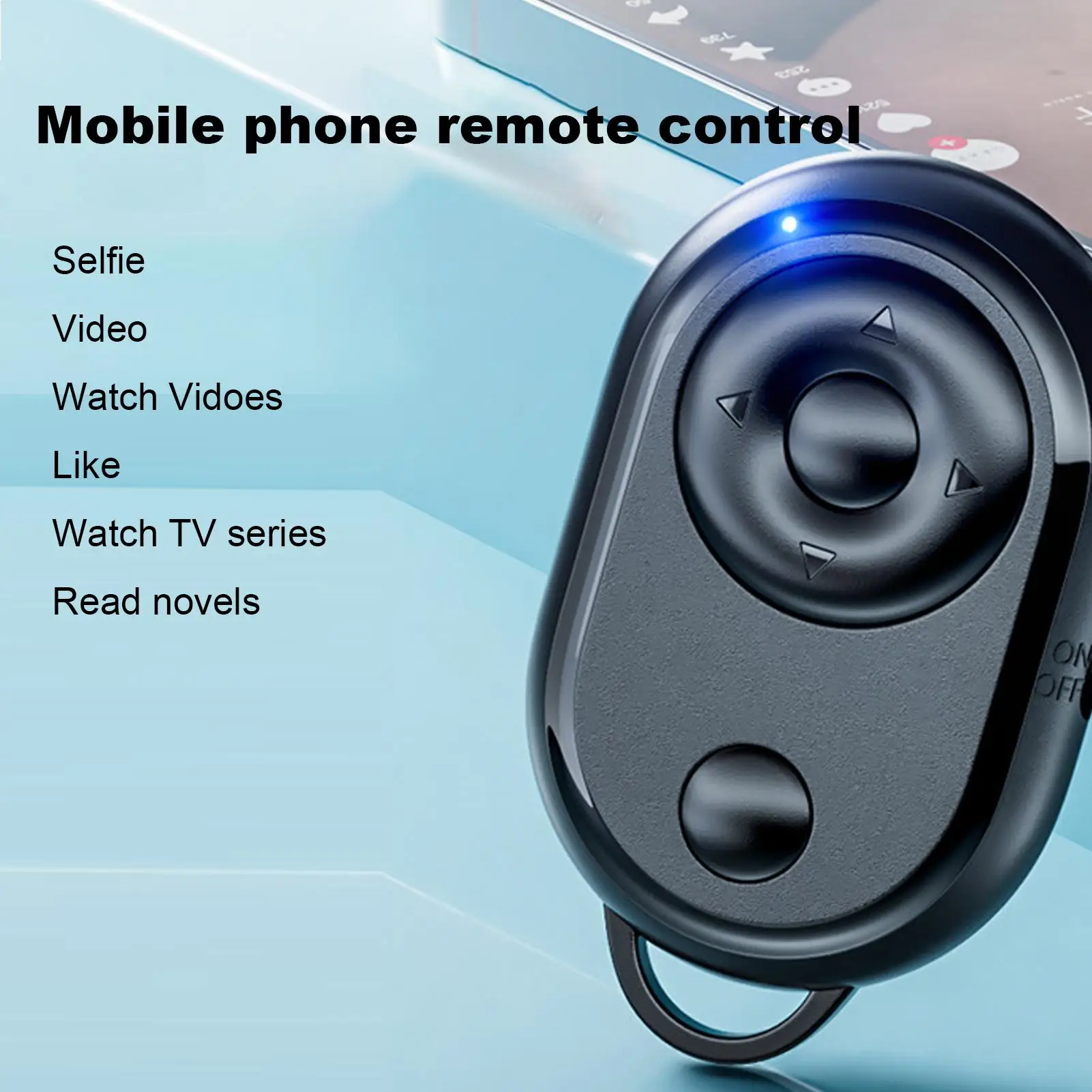 Mini telecomando wireless compatibile con Bluetooth, autoscatto, pulsante dell'otturatore per fotocamera, per video con spazzole Android ForApple Ios