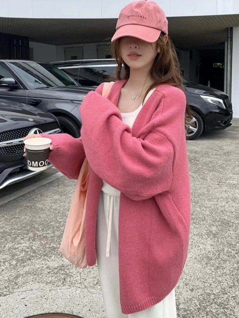 

Soft Cozy Knitted Sweater Coat Cardigan Women's Loose All-Match Spring Autumn Winter Faion Commute Sle Long Sve round ...