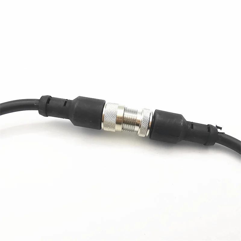 5PCS M12 4pin 5pin 8 pin  straight  Angle plug sensor connector female male linker with 2 meter cable