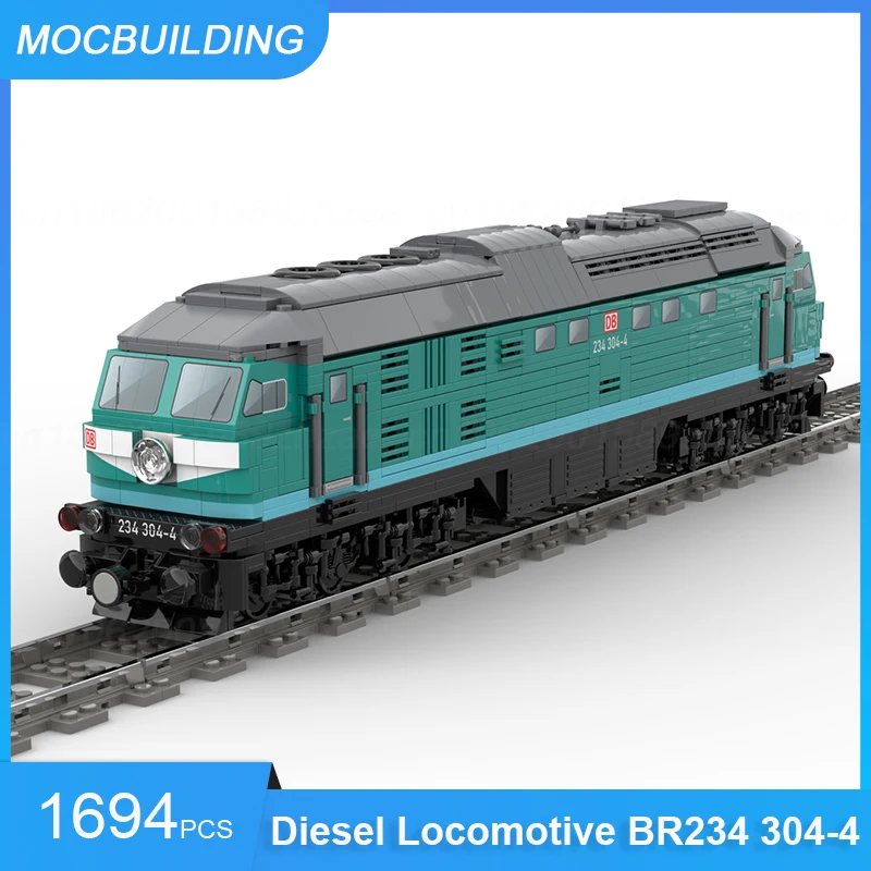 MOC Building Blocks SVT 137 234 High Speed Train & Locomotive BR E42 (Holzroller) & Diesel BR234 304-4 Model Assemble Bricks Toy