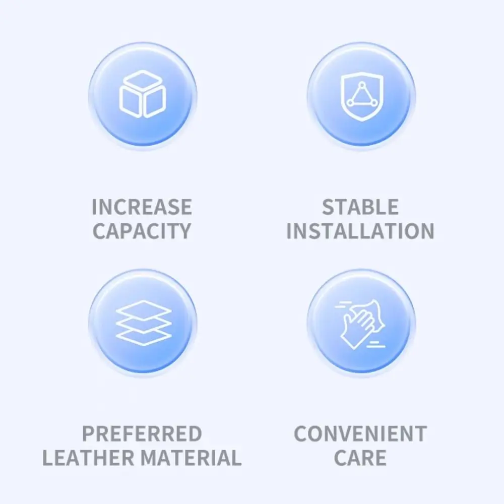 Multi-function Car Storage Bag Waterproof Universal PU Leather Mobile Phone Bag Compact Self-adhesive Car Seat Side Pocket