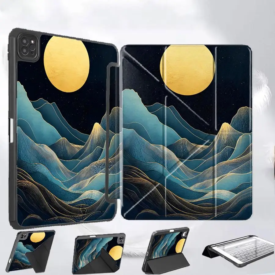 

Holder Cover Tablet Case For iPad Pro 11th 10th 9th 8th 7th 12.9inch Mini 6 7 Air 4 5 M3 M2 M4 11inch Pro 2025 Sun Mountains