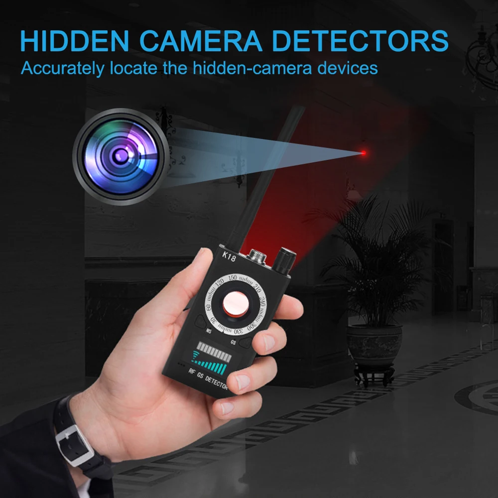 K18 Anti Candid Camera Detector Bug Gadgets Aftappen Finder GPS Signaal Lens RF Spy Tracker Detecteren Multifunctionele Anti Camera