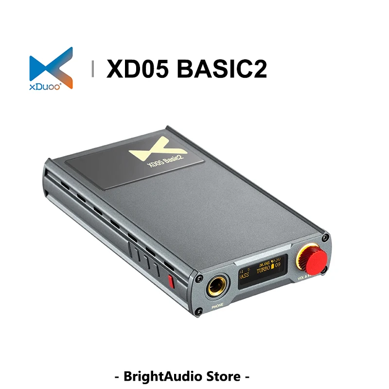 XDUOO XD05 BASIC2 Portable High Thrust MOA DAC Headphone Amplifier CS43131 PCM32bit/384kHz DSD256 Decoder Bluetooth 5.4 LDAC