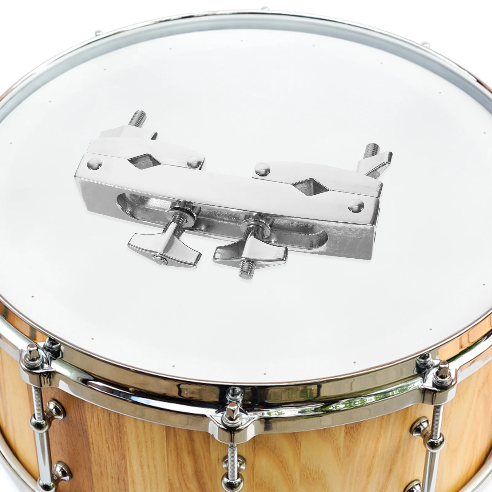 

Strike Board Accessories Cowbells Clamp Bracket Bass Drum Mount Holder Hoop Silver