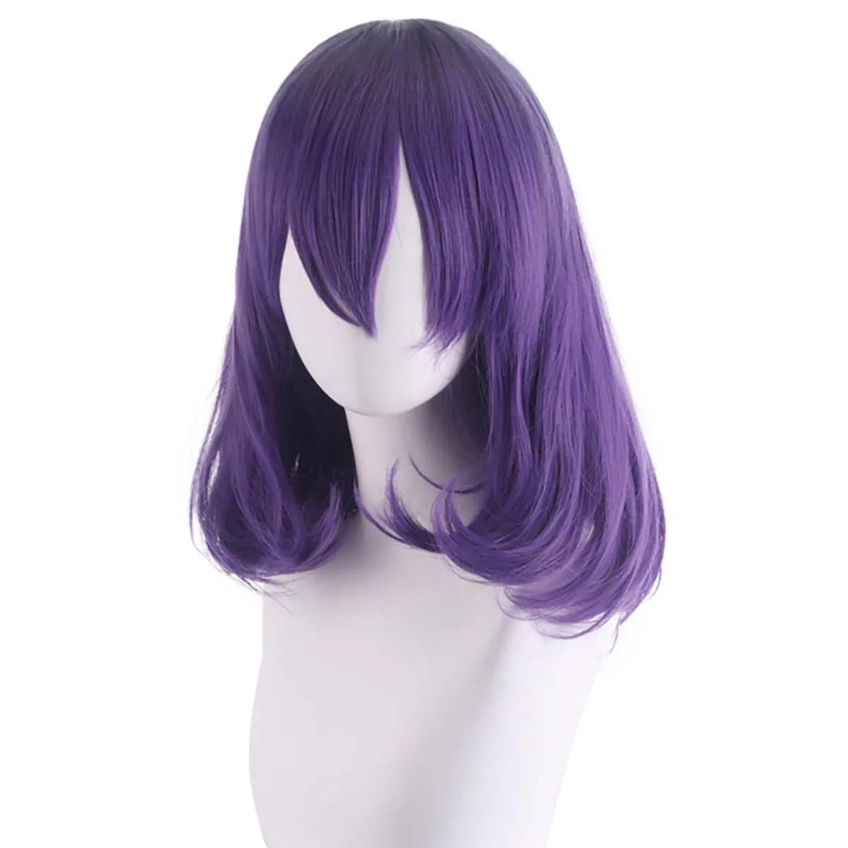 อะนิเมะ Vermeil ทอง Vermeil คอสเพลย์สีม่วง Curly Bob วิกผมสั้น