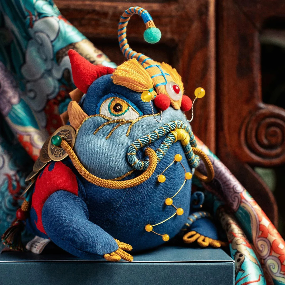 Chinese Golden Toad Good Luck Sachet Doll, Handmade Embroidery Herbal Sachet,Delicate Gift Box Packaging, Perfect Gifts for Mom,