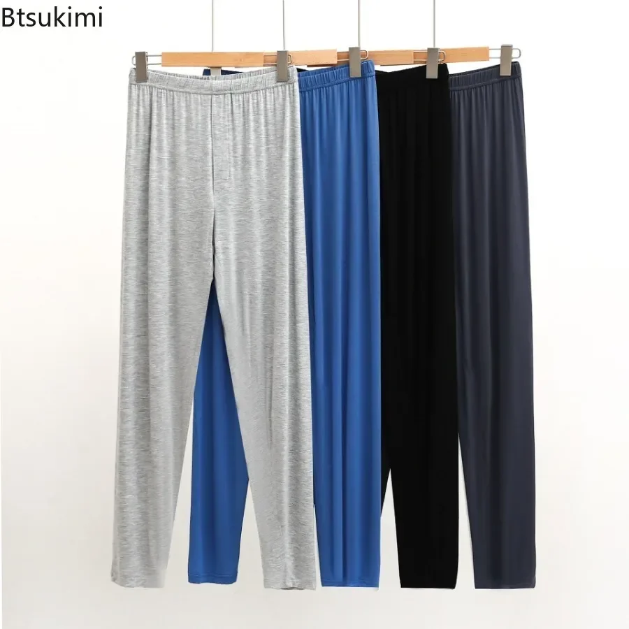 

Spring Autumn Men's Modal Home Wear Pajamas Pants Loose Large Size Breathable Comfortable Sleepwear Trousers Man Casual Pants