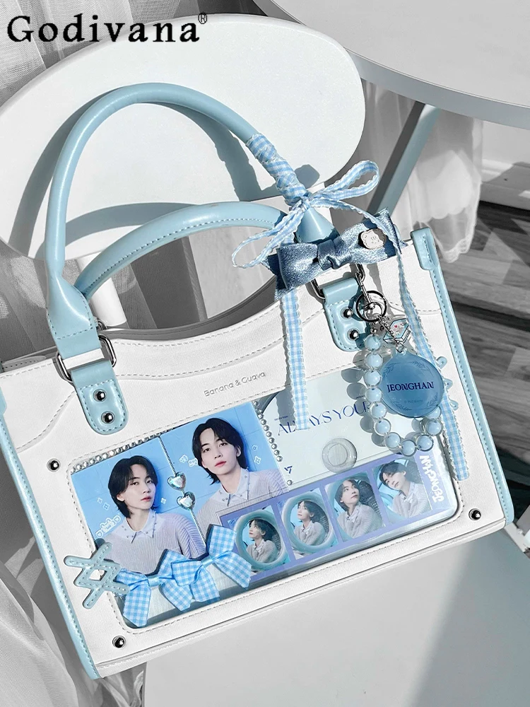 

2D Japanese Original Lolita Daily Pain Bag Large Capacity JK Uniform Student Fashion Commuter Handbag Crossbody Bag for Women