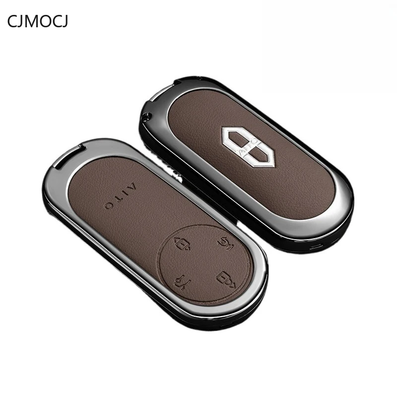 Premium Zinc Alloy Key Cover Case for AITO M9/M8 Range Extender/Pure Electric Ultra/Max Edition - Protective Key Fob Shell