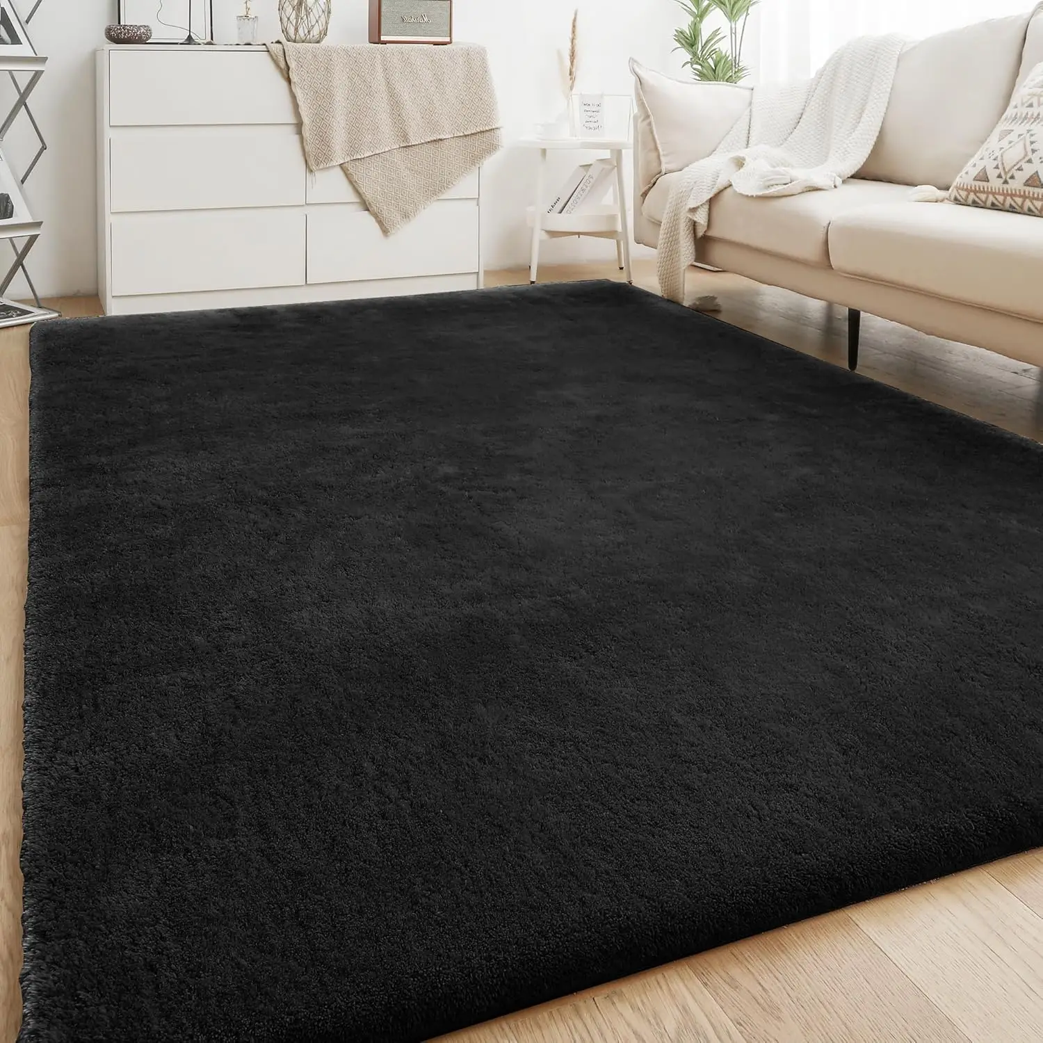 H.Versailtex Soft Modern Indoor Large Shaggy Rug For Living Room Bedroom Kids Room Home Decorative, Non-Slip Plush Fluffy Furry