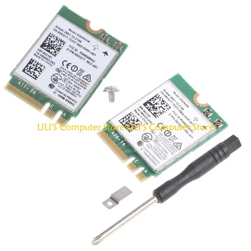 

A52B IEEE 802.11AC WiFi NGFF 867Mbps WiFi Adapter for 8260NGW Laptop PCs NGFF for M.2 WiFi Card for w/ BT-compat