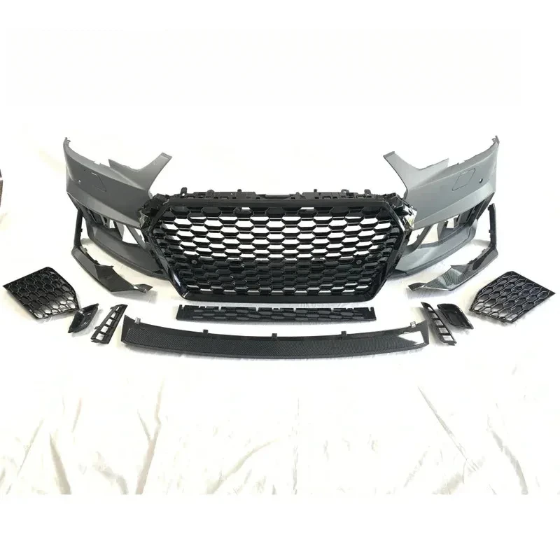 

RS4 looking front bumper with car grille fit A4 B9 2015-2018 Sedan