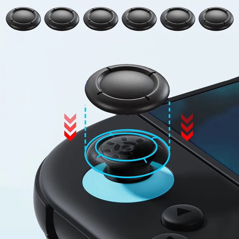 6 Stück Ersatz- und Reparaturkappen für Switch2 Beschädigte Joystick-Kappen der Joycon-Controller Spielzubehör Einfache Installation