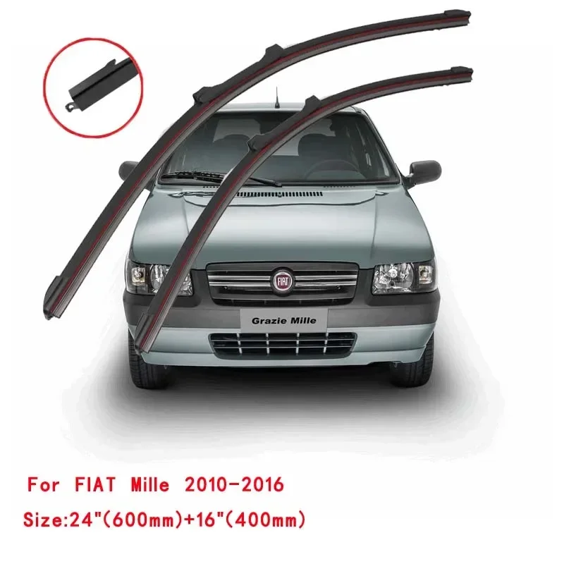 For FIAT Mille 2010-2016 Car Windshield Wiper Blade Front Windscreen Brushes Washer Accessories Window Cleaning Replacement