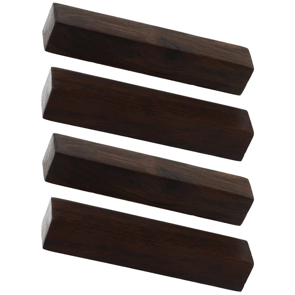 

4 Pcs Black Catalpa Wood Calligraphy Paperweights 11cm Smooth Rectangular Chinese Study Supplies Wooden Desk Decor