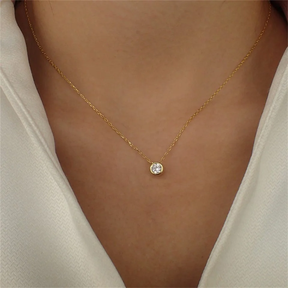 EMANCO Edelstahl-Charm-Strass-Halskettenanhänger, modisch, 12 Farben, Geburtsstein für Schmuckherstellung, Damen-DIY-Zubehör – Detail 6