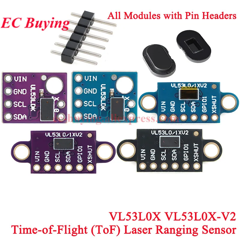 10Pcs/1pc VL53L0X V2 Time-of-Flight (ToF) Laser Ranging Sensor Breakout 940nm GY-VL53L0XV2 Laser Distance Module I2C IIC GY-530
