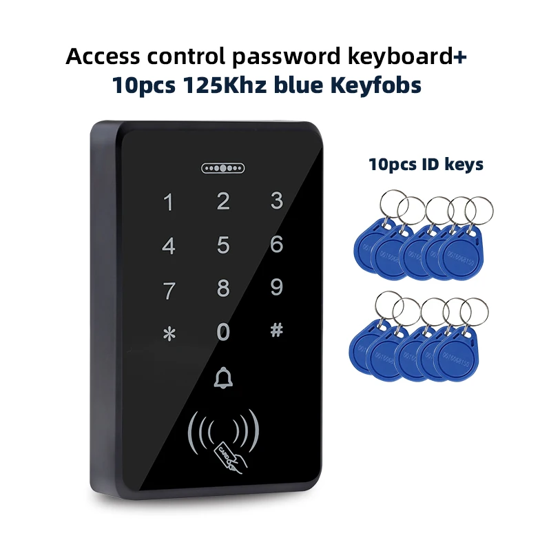 Digital password card swiping unlock door lock keyboard access control 1000 user panel card reader door lock system 125Khz RFID