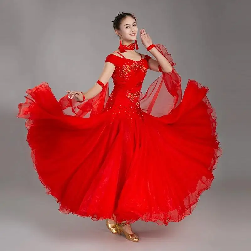 2023 New Professional Modern Dance Dress Standard Ballroom Women Adult Sex Skirts Prom Costume Ladies Female Clothes Waltz Tango