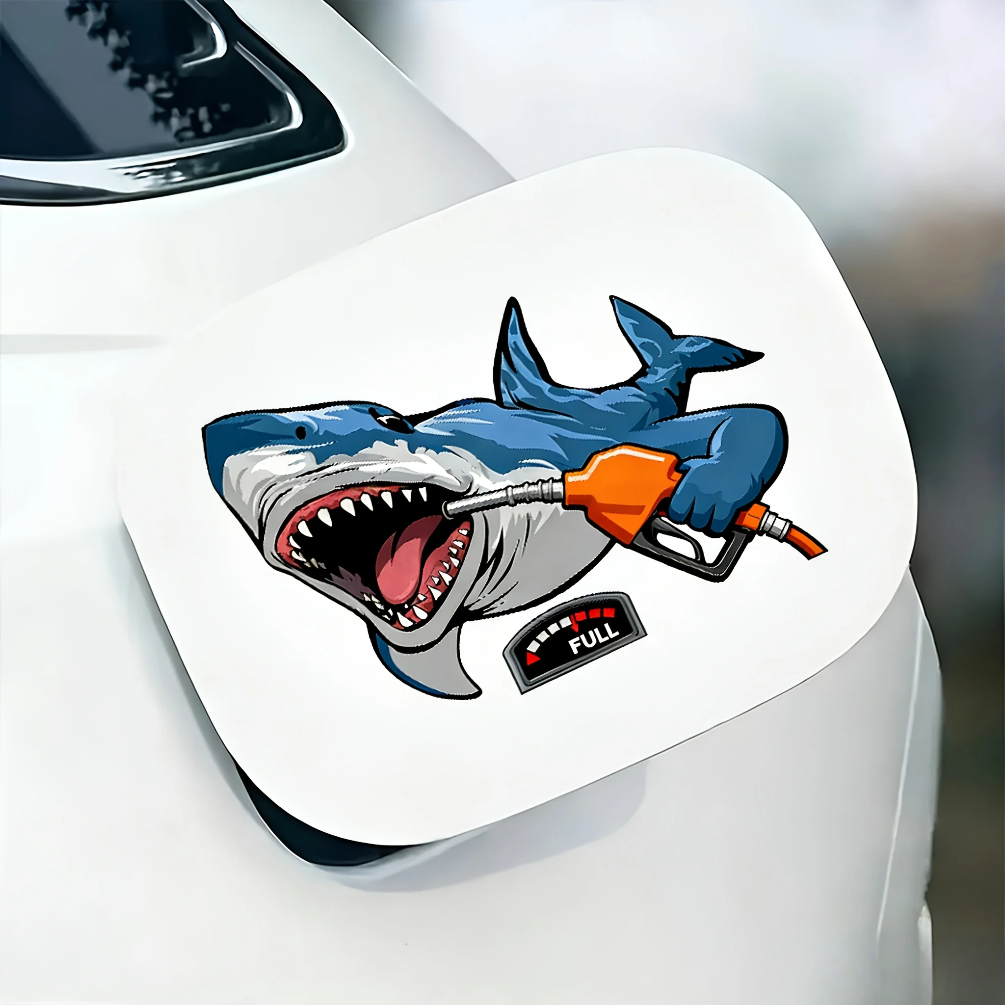 

Наклейка на крышку топливного бака Dominant Shark, 1 шт., забавная креативная водонепроницаемая наклейка для автомобилей, мотоциклов и топливных баков