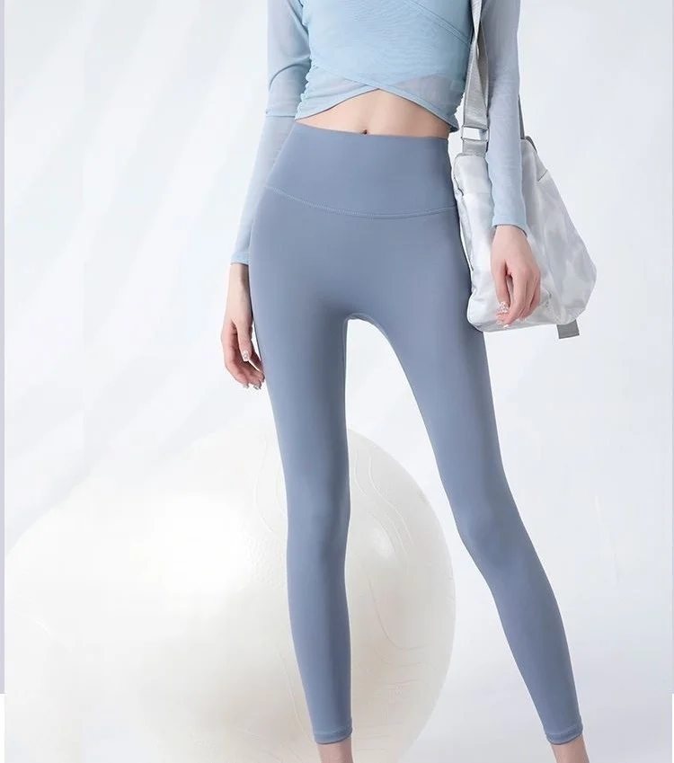 Pantaloni da yoga da donna traspiranti modello stagioni ad asciugatura rapida più nuovo stile grigio stampa verde foderato in pile squat geometrico atmosfera sana