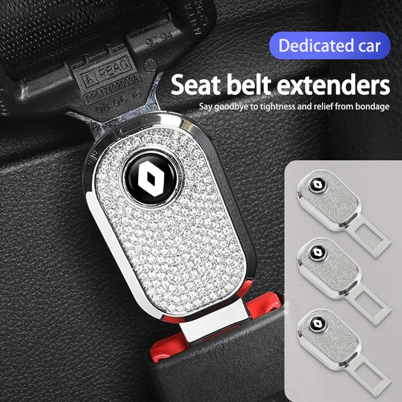 Car Seat Belt Clip Diamond Metal Extenders Lock Buckle Plug For Renaul Koleos Kadjar Scenic Megane Sandero Grand Sill