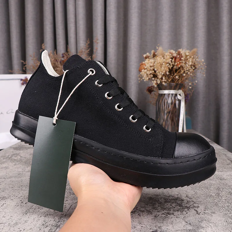 Fashion Brand  R0 Low Top Black Canvas Board Shoes Men  Sneakers Shoes Women's Casual Shoes Men's Shoes