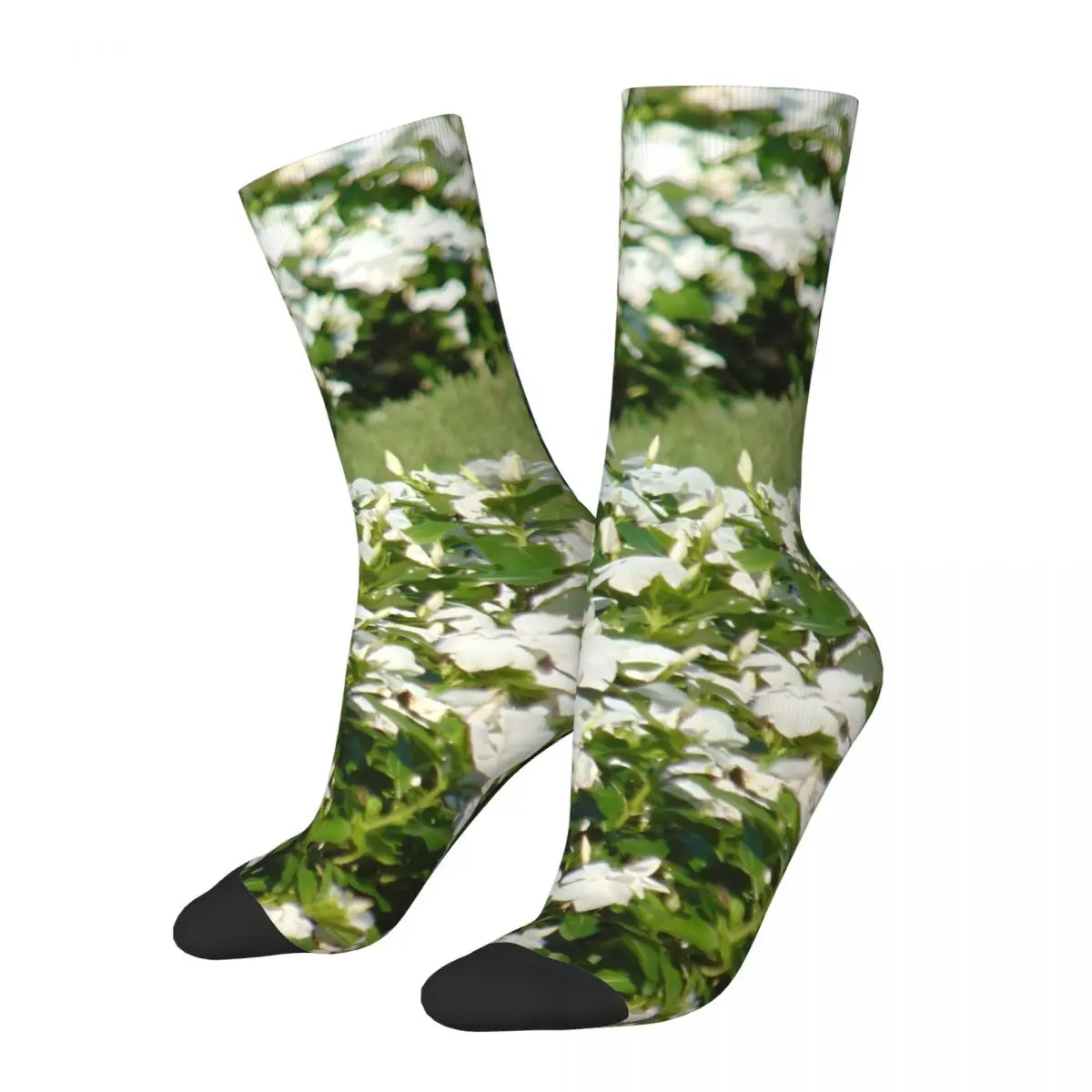 Flower Bed Photography Men's Socks Retro Harajuku Street Style Novelty Casual Crew Sock