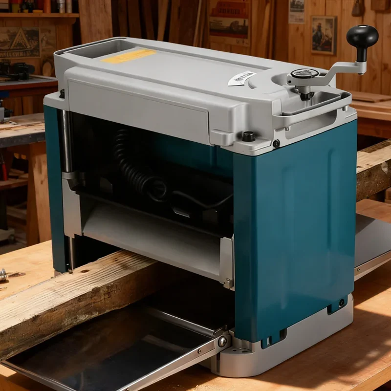 

High Power Benchtop Electric Wood Planer High Speed Multifunction Thickness Planer Single-Sided Household Woodworking Tool