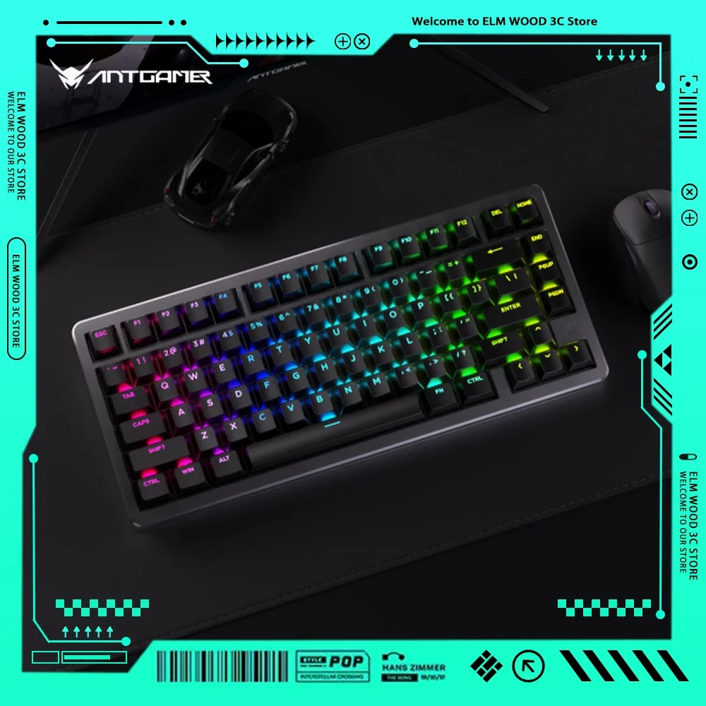 

ANTGAMER AGK75 Mechanical Keyboard Magnetic Switch Three Mode Gaming Keyboard 87 Keys RGB Varolant Pc Gamer Accessories Gifts