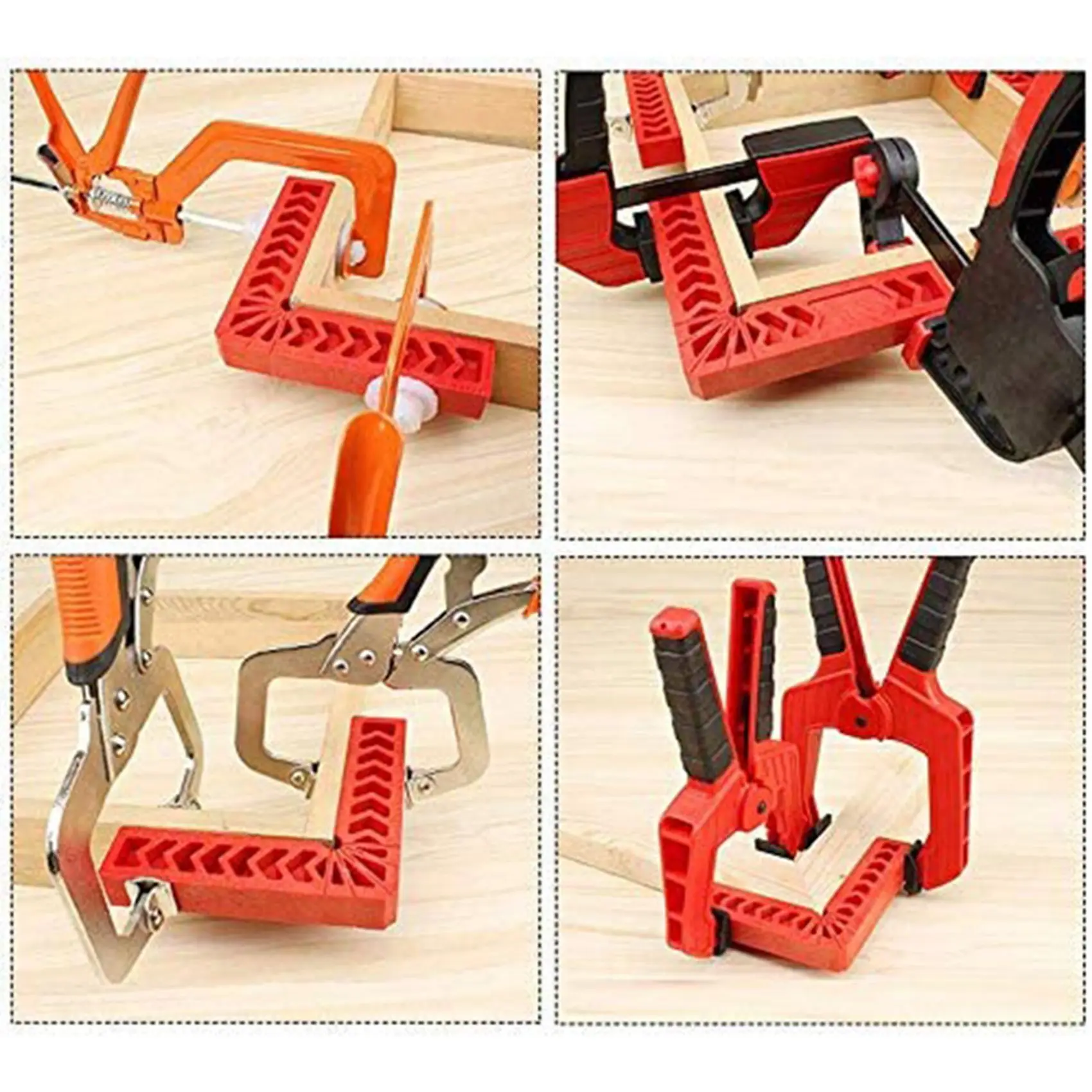 ABUL-24Pcs Positioning Squares For Woodworking, 90 Degree Corner Right Angle Clamps Carpenter Corner Clamping Square Tool