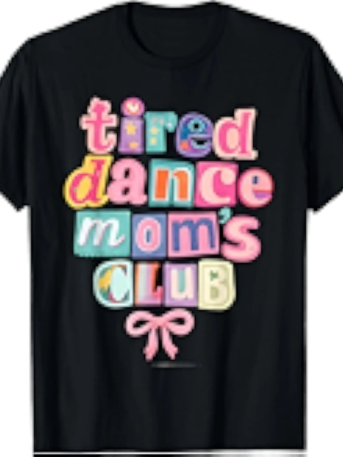 Plus size women's short sleeve T-shirt Tired Dance Moms Club comfortable soft fabric summer outfit women's clothing