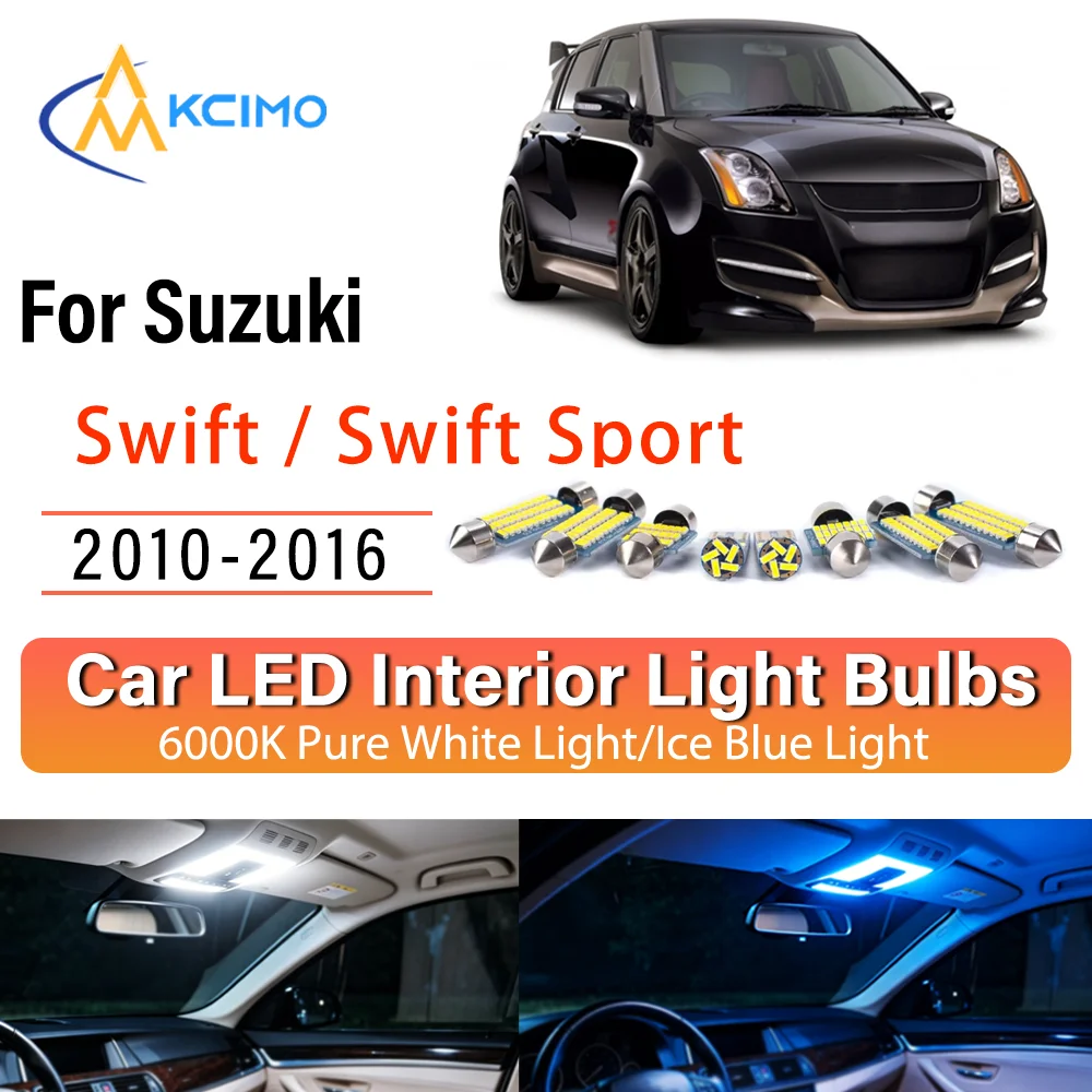 For Suzuki Swift / Swift Sport 2010-2016 Instant Install Constant Bright LED Inner Lamp Upgrade Set OE Fit Ceiling Reading Boot