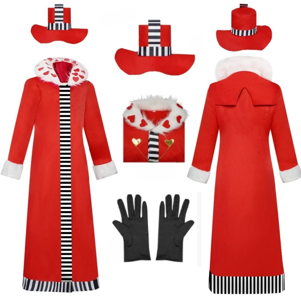 Anime Hazbin Hotel mujeres vestido exquisito fantasía Cosplay disfraces guante Cosplay disfraces Anime Hazbin Hotel Valentino uniforme