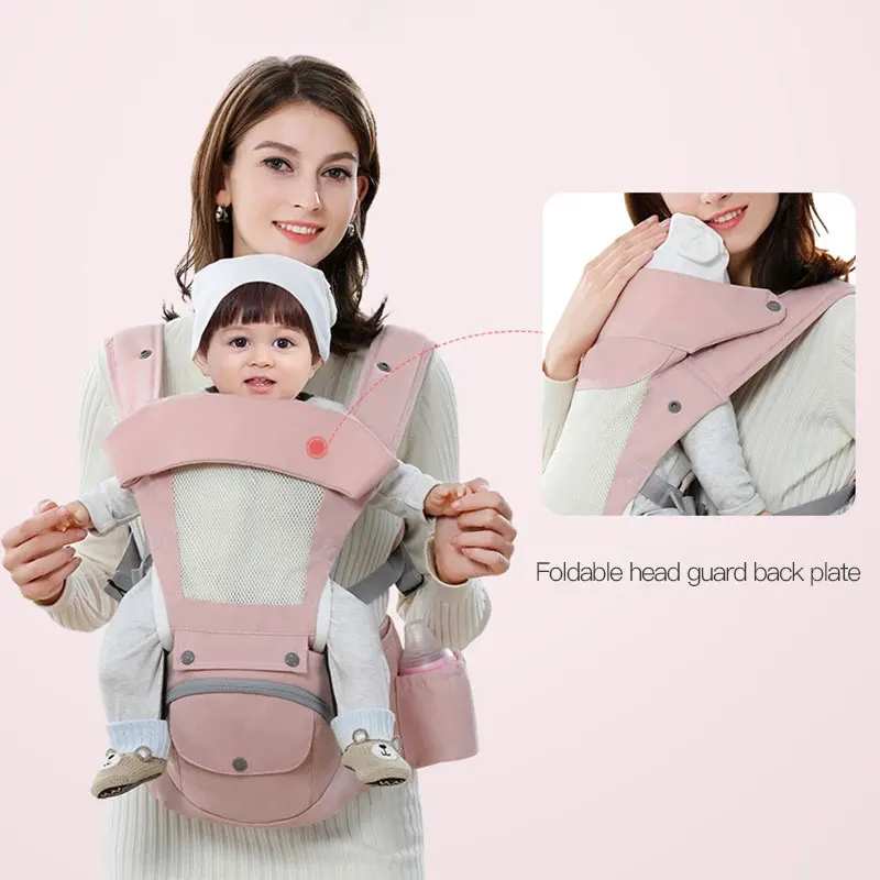 Multifunctional Baby Hipseat Carrier 0-36M Newborn Infant Straps Sling Breathable for Summer Large Storage Ergonomic Backpack